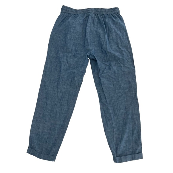 J. Crew Chambray Elastic Waistband Drawstring Pants Size 2 Women’s - Picture 3 of 5